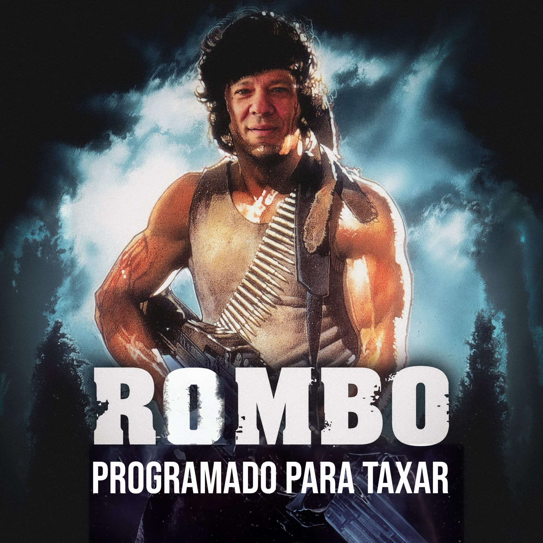 Referência ao filme Rambo: Programado Para Matar | Montagem: Reprodução/Twitter