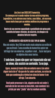 Marcos Mion diz que Leo Lins é genial e detona condenação: "Ultraje"