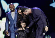 Léo, Murilo Huff e a avó, Dona Ruth Léo, Murilo Huff e a avó, Dona Ruth