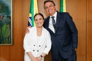 Regina Duarte e Jair Bolsonaro