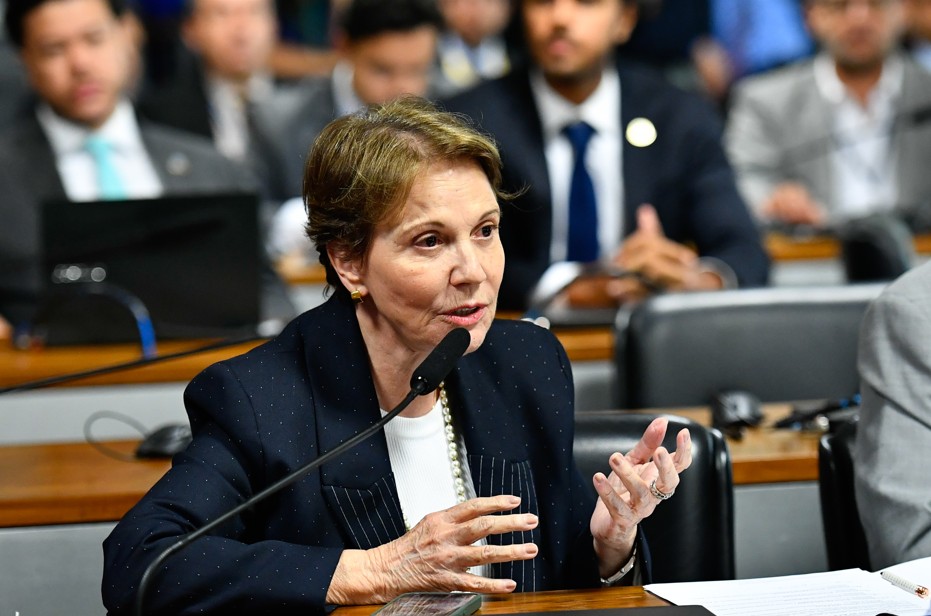 Tereza Cristina (PP-MS), líder da bancada do Partido Progressista em Mato Grosso do Sul, também é signatária da nota que manifesta veemente oposição ao aumento do Imposto sobre Operações Financeiras (IOF) | Foto: Geraldo Magela/Agência Senado