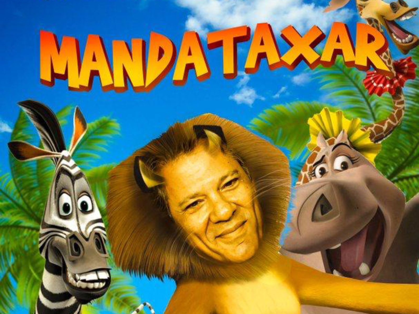 Referência a animação da DreamWorks Madagascar | Montagem: Reprodução/Twitter