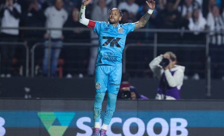 Neymar quebra jejum de quase três anos em vitória do Santos